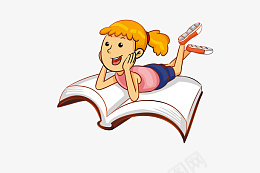 爱看书的小女孩png免抠素材_新图网 https://ixintu.com 爱看书的小女孩 小女孩 女孩 卡通女孩 可爱女孩 女孩素材 看书 看书的女孩