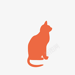 简约图标橘猫png免抠素材_新图网 https://ixintu.com 简约 图标 猫 橘猫