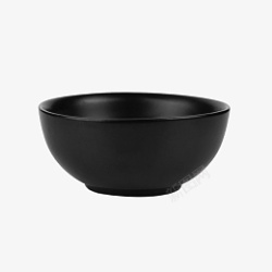 黑色瓷碗透明图素材