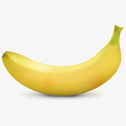 水果香蕉一个未剥皮素材