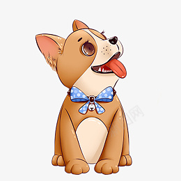 带领结的狗狗png免抠素材_新图网 https://ixintu.com 卡通宠物 宠物狗 带领结的狗狗 狗狗卡通