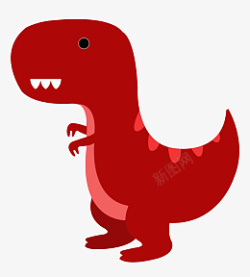 红颜色的小恐龙素材