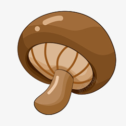 卡通菇类棕色咖啡色绿色食物榛蘑高清图片