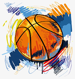卡通抽象篮球插画png免抠素材_新图网 https://ixintu.com 卡通 抽象 篮球 插画