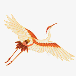 国风插画仙鹤素材
