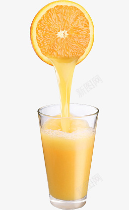 鲜榨新鲜橙汁清甜png免抠素材_新图网 https://ixintu.com 橙汁 鲜榨 清甜橙汁 橙子