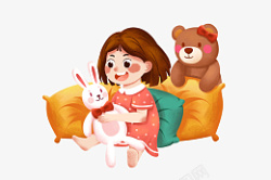 玩玩具的女孩坐着玩玩具的女孩高清图片