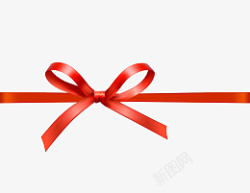 蝴蝶结红色礼品对称情人节礼物素材
