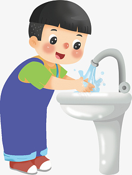 洗手的小男孩png免抠素材_新图网 https://ixintu.com 男孩 洗手 讲卫生 爱干净