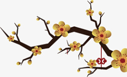 古典小花古典树枝花朵装饰高清图片