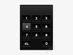 UI设计红黑色数字键高清图片
