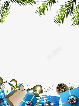圣诞节清新元素背景png免抠素材_新图网 https://ixintu.com 圣诞节 边框 背景 清新