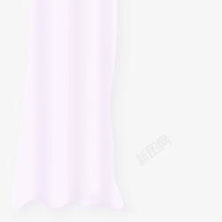 粉紫色窗纱装饰素材