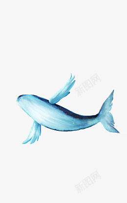 水彩海豚图案png免抠素材_新图网 https://ixintu.com 水彩 动物 海豚 图案