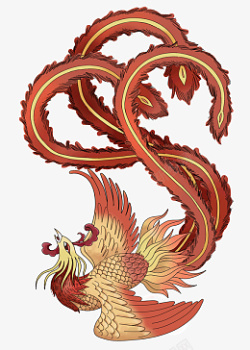 凤凰古典中国风华丽白鸟之王素材