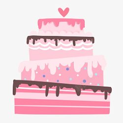翻糖裱花多层粉色翻糖蛋糕赐高清图片