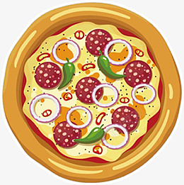 披萨手绘卡通png免抠素材_新图网 https://ixintu.com 披萨 手绘 卡通 腊肠披萨