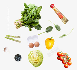 食物蔬菜绿色鸡蛋蔬果素材