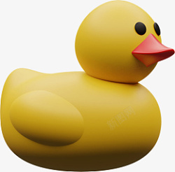 游戏3d图标小黄鸭素材