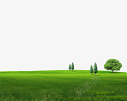 绿油油的草地大自然农场的草地和树png免抠素材_新图网 https://ixintu.com 草地 树 草场 绿色植物