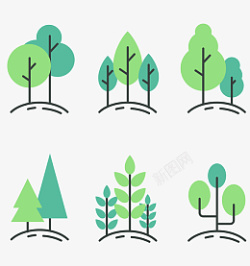 树林logo绿色环保图标高清图片