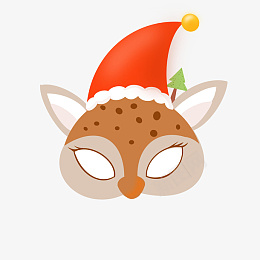 圣诞节可爱狐狸小鹿面具png免抠素材_新图网 https://ixintu.com 圣诞节 可爱狐狸 小鹿 面具