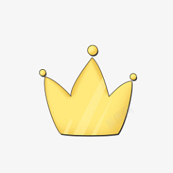 金色蓝色宝石蛋卡通手绘金色立体皇冠高清图片
