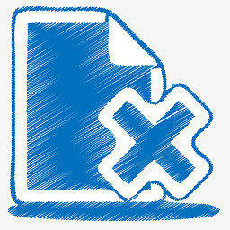 BluedocumentcrossIconpng免抠素材_新图网 https://ixintu.com blue exit file quit doc document cancel terminate delete close error cross paper
