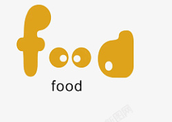 英文foodfood卡通字体设计高清图片