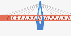 武汉长江大桥武汉建筑物装饰性图标素材