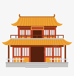 扁平风中国古寺png免抠素材_新图网 https://ixintu.com 传统建筑 古代建筑 大雄宝殿 中国风 古建筑 历史 古典 古寺 国风 寺庙 寺院