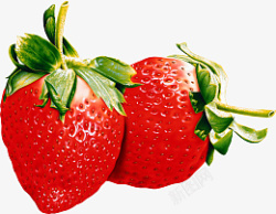 两颗草莓草莓水果食物png高清图片