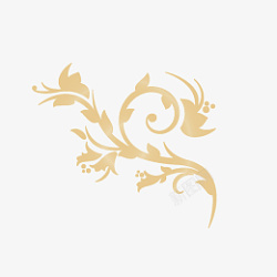 金色蝴蝶兰花装饰素材