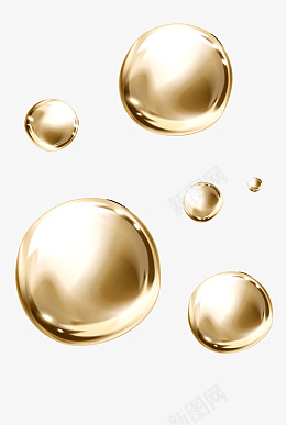 金色质感的球球png免抠素材_新图网 https://ixintu.com 金色质感的 水珠 喜庆 装饰 元素 球球