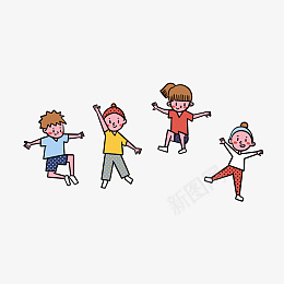 快乐的儿童png免抠素材_新图网 https://ixintu.com 小孩子 小男孩 儿童 免抠 卡通 可爱 同学 快乐 朋友 玩耍 矢量 蹦跳