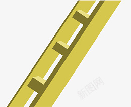 黄色梯子楼梯png免抠素材_新图网 https://ixintu.com 梯子 楼梯 工具 黄色
