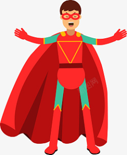 服装造型红色超级英雄png素材图高清图片