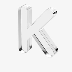 立体水晶透明字母kkk素材