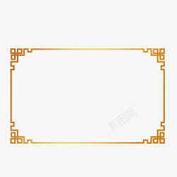 手绘多边形相框中国风边框由高清图片
