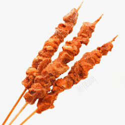 大串牛肉串鸡肉串羊肉串肉串素材