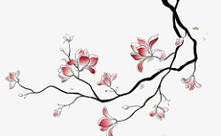 一支梅花矢量素材