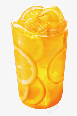 新鲜冰冻橙汁素材