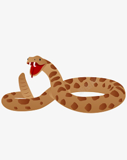 蛇王矢量手绘卡通动物蛇高清图片