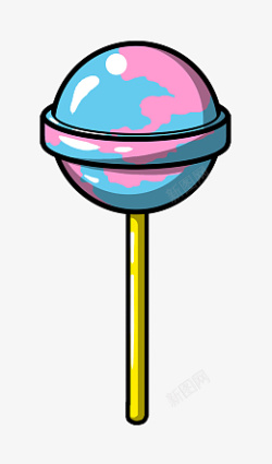 星球糖果卡通星球棒棒糖插画高清图片