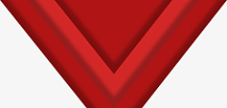 红色立体三角形倒三角素材