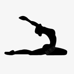 女性团委logo女性瑜伽剪影logo素材