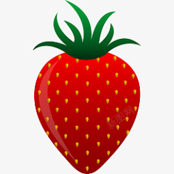 扣好的水果扁平化画草莓高清图片