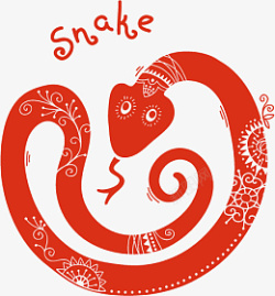 红色蛇十二生肖巳蛇高清图片