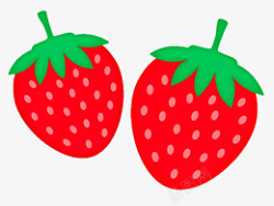 草莓水果卡通图片素材