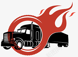 大卡车设计矢量图png免抠素材_新图网 https://ixintu.com 大卡车 火焰 轮胎 卡通 汽车
